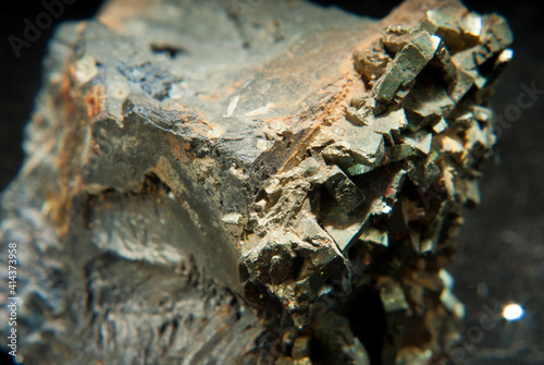 Canvas Print galena macrasite mineral sample