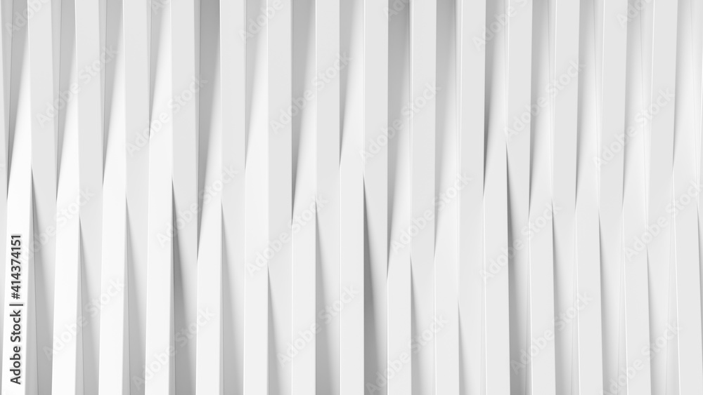 Fototapeta premium Abstract background made of white long cubes. 3d rendering