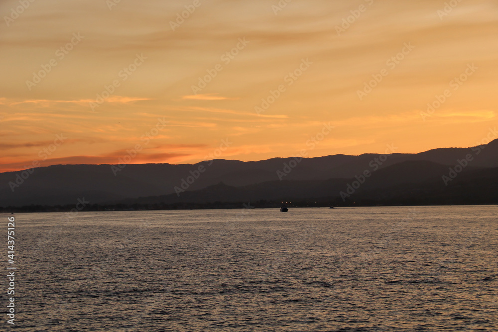 seascape and beautiful shades of sky from Saint-Tropez