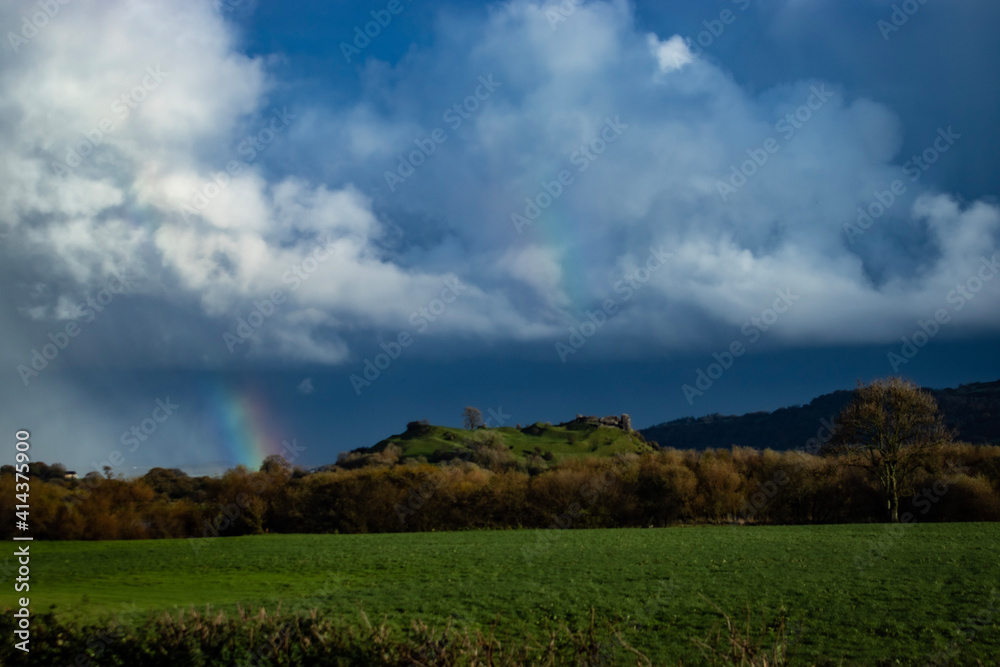 clouds over the forest