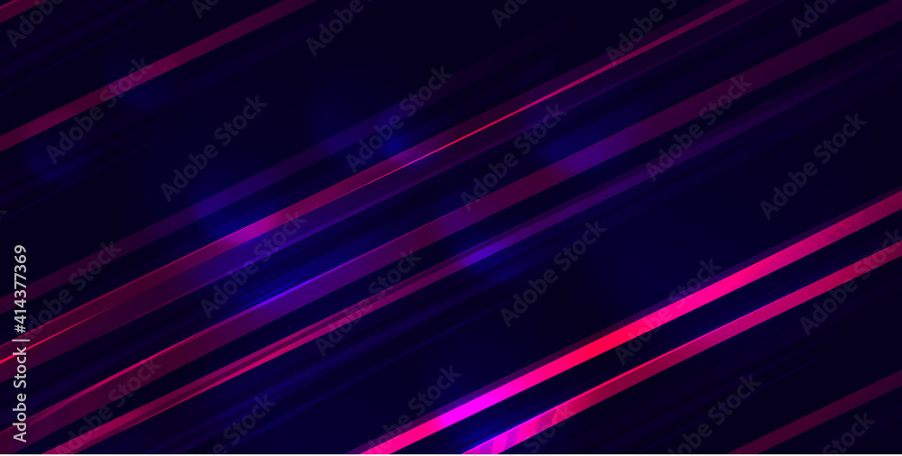 Abstract background of textured space formed by straight metal or glass lines crossing the composition by diagonal, 3d effect