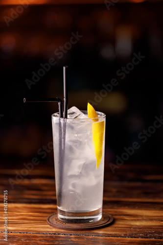 glass tom collins cocktail photo