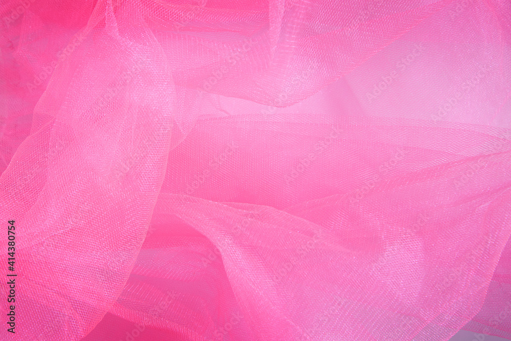 Fototapeta premium texture fine pink tulle fabric for ballet skirt