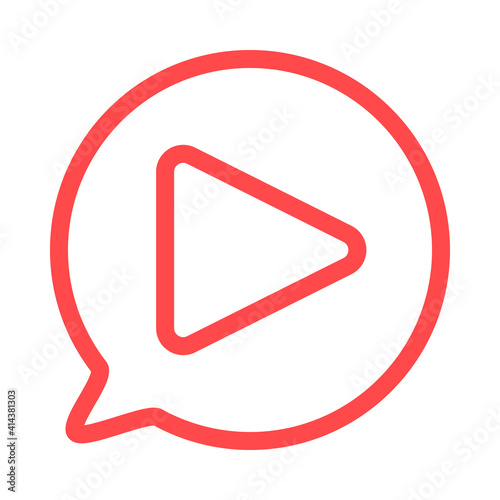 Free Download Play bubble button color icon - GFXLoad