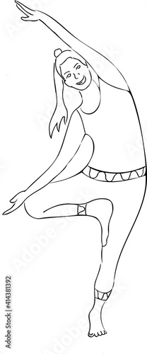 Yogapose: der Baum, Tadasana