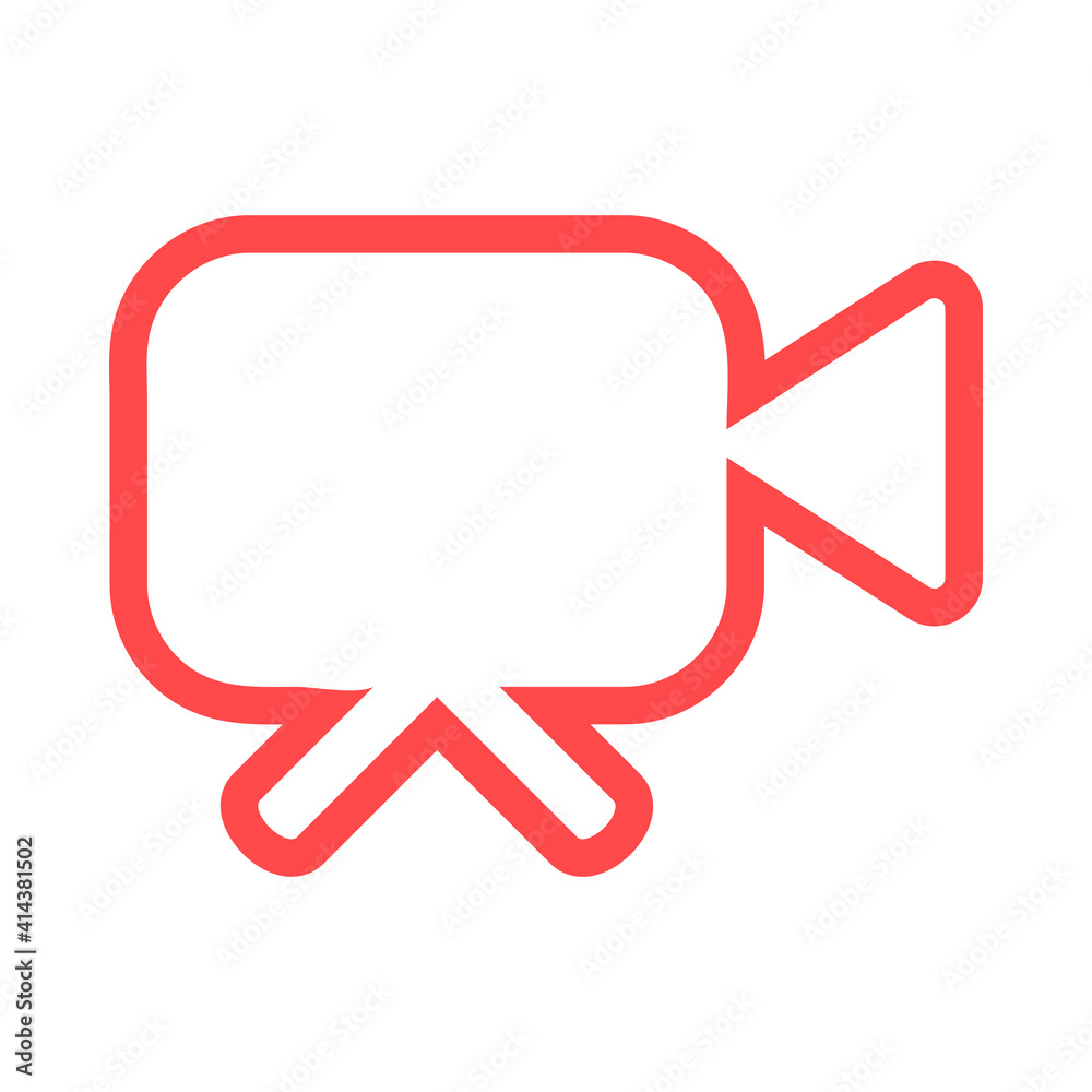 Video camera silhouette square icon Video camera silhouette square icon