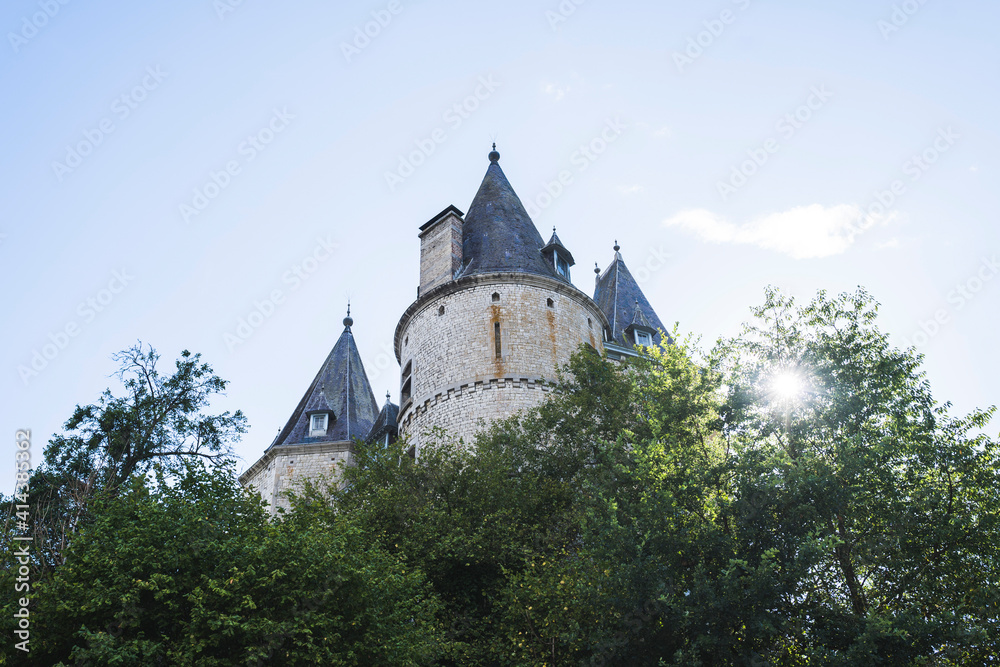 sunny castle in durbuy belgium