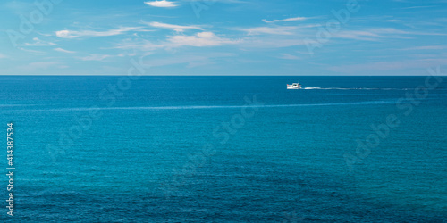 speed boat on the open sea