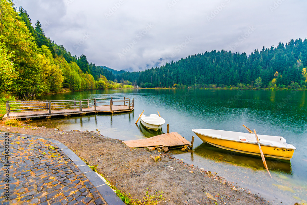 Naklejka premium Savsat Karagol ( Black Lake ) in Artvin Province of Turkey