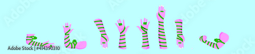 set of tefillin holiday object cartoon icon design template with various models. vector illustration isolated on blue background