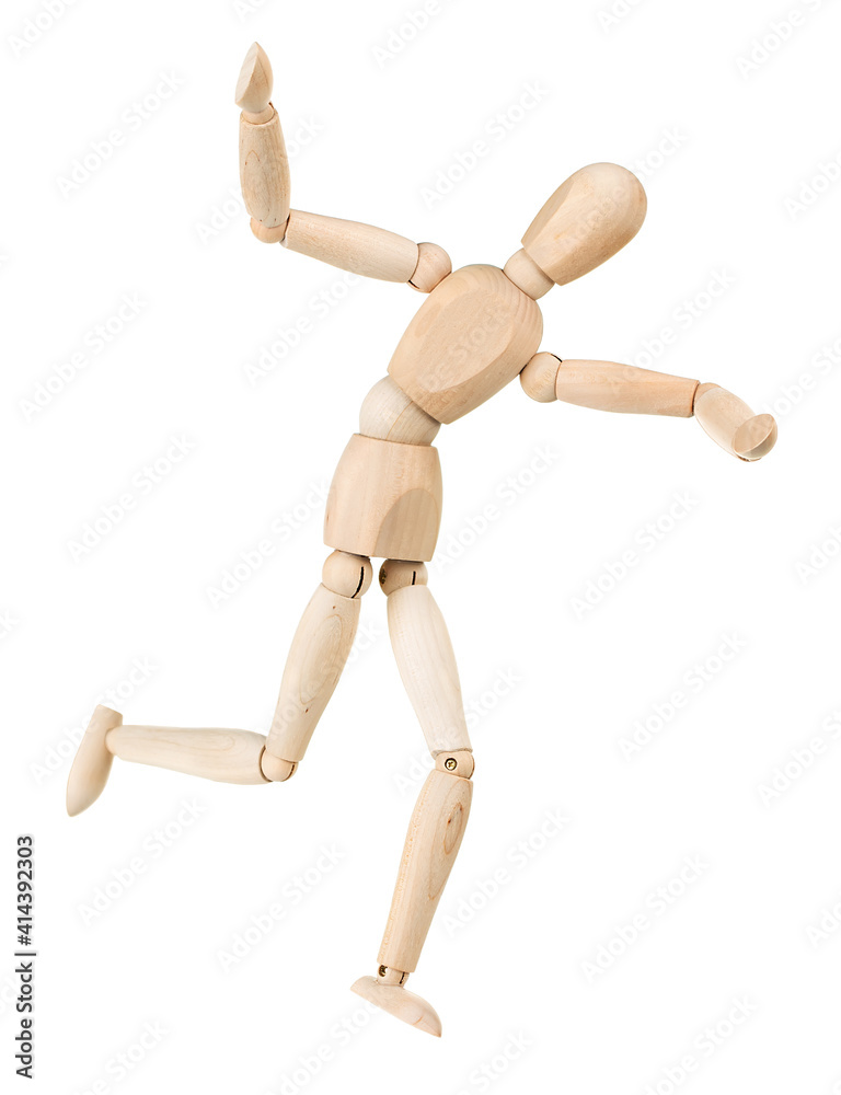 Wooden figurine of a man isolated on white background. Puppet concept. Wooden figurine of a man isolated on white background. Puppet concept.