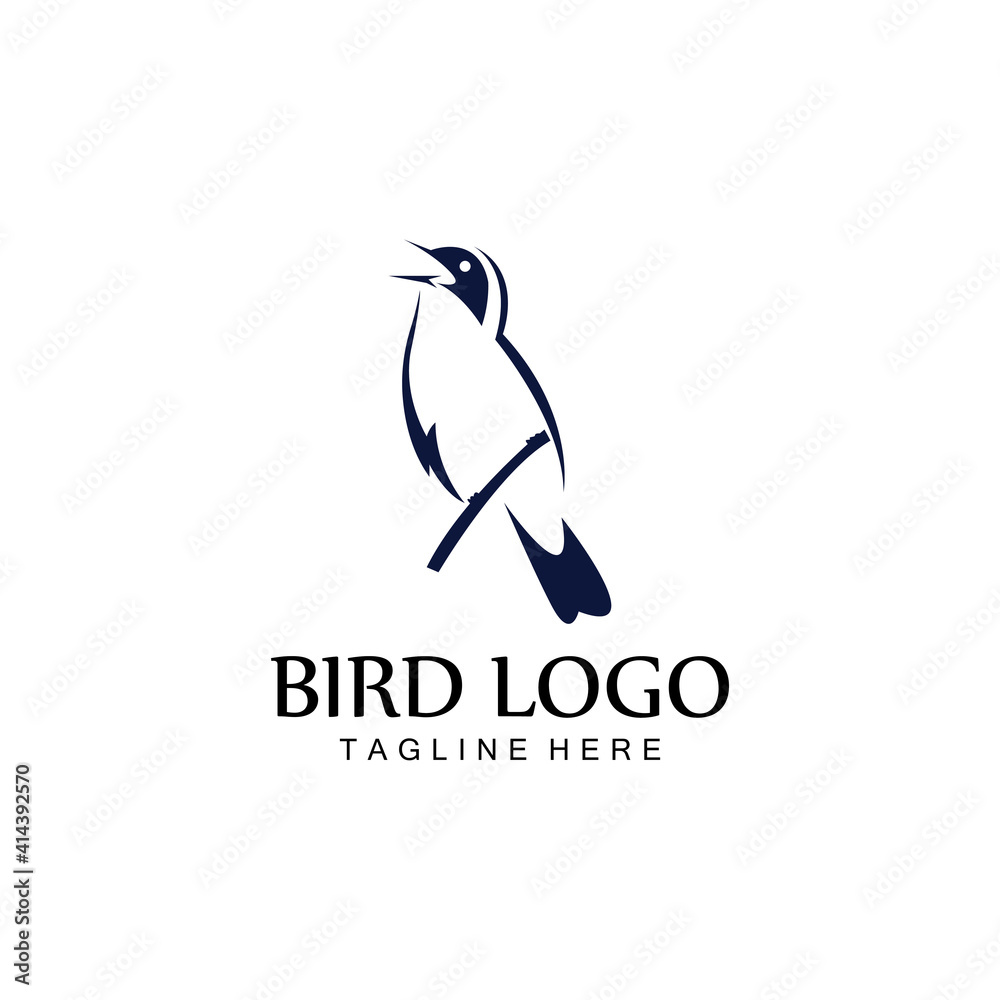 bird logo vector icon design template bird logo vector icon design template