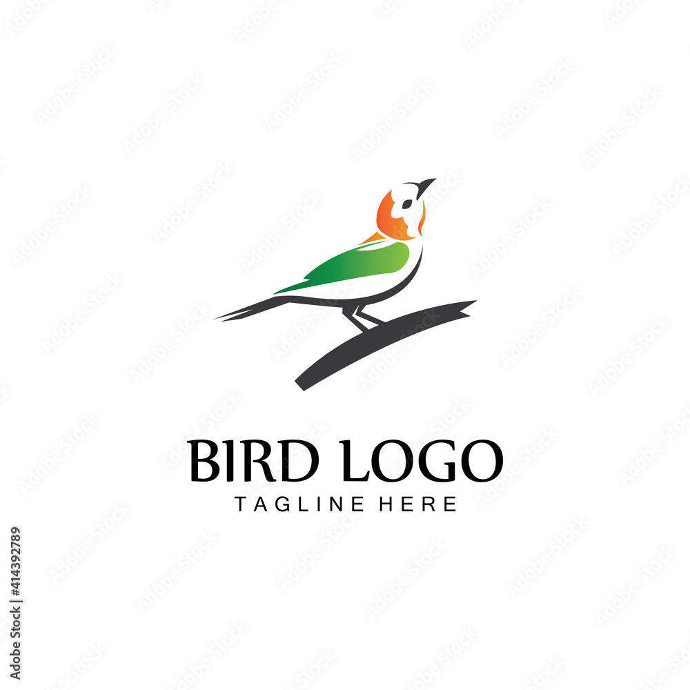 bird logo vector icon design template bird logo vector icon design template