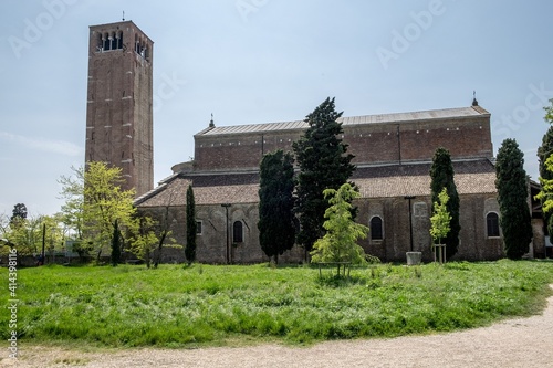 Historical building on the water in Venice photo