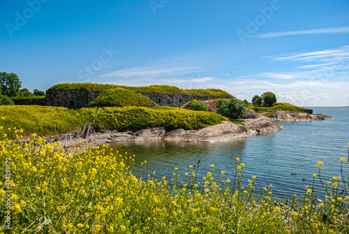 landscape with flowers suomenlinna finland
