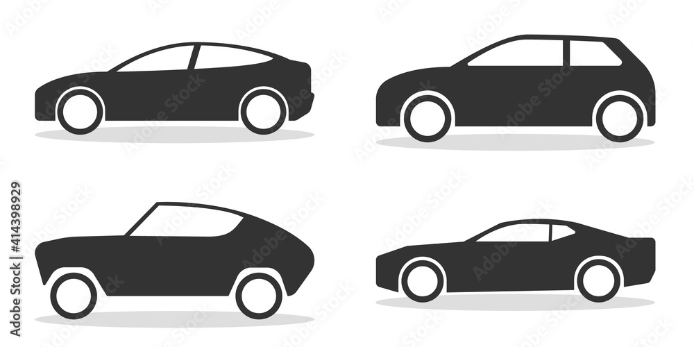 Car. Cars icons, isolated. Black Car vector icons. Automobile. Vector illustration Car. Cars icons, isolated. Black Car vector icons. Automobile. Vector illustration