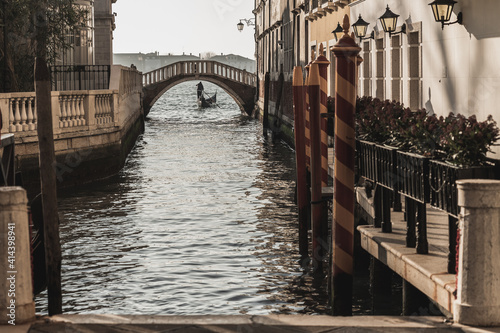 Historical building on the water in Venice photo