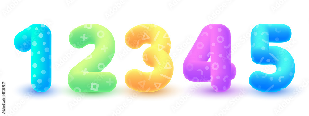 Set of colored 3d letters, numbers with pattern. Vector illustration on white background. Sign and simbols for postcard, banner, advertisement, advertising, celebrate, poster, cards, holiday decor. Set of colored 3d letters, numbers with pattern. Vector illustration on white background. Sign and simbols for postcard, banner, advertisement, advertising, celebrate, poster, cards, holiday decor.