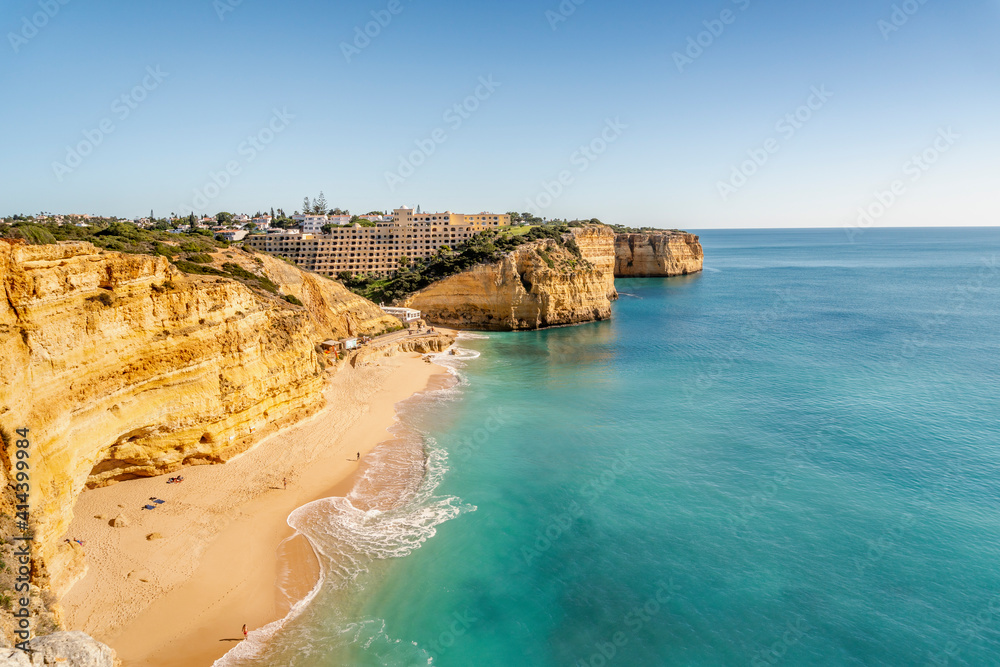 Beautiful Vale de Centeanes Beach, landscapes of Algarve, Portugal