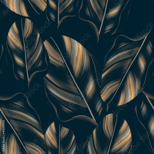 Seamles Leaves Pattern In Elegant Style