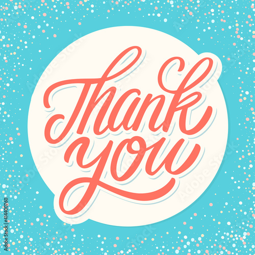 Thank you. Vector handwritten lettering.