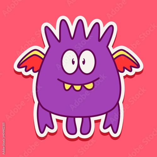 cute monster cartoon doodle design for coloring  backgrounds  stickers  logos  symbol  icons and more