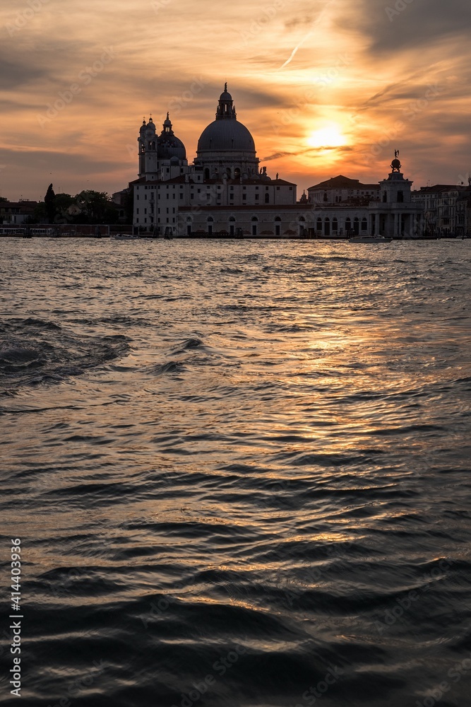 Sunset in Venice from San Magiore island