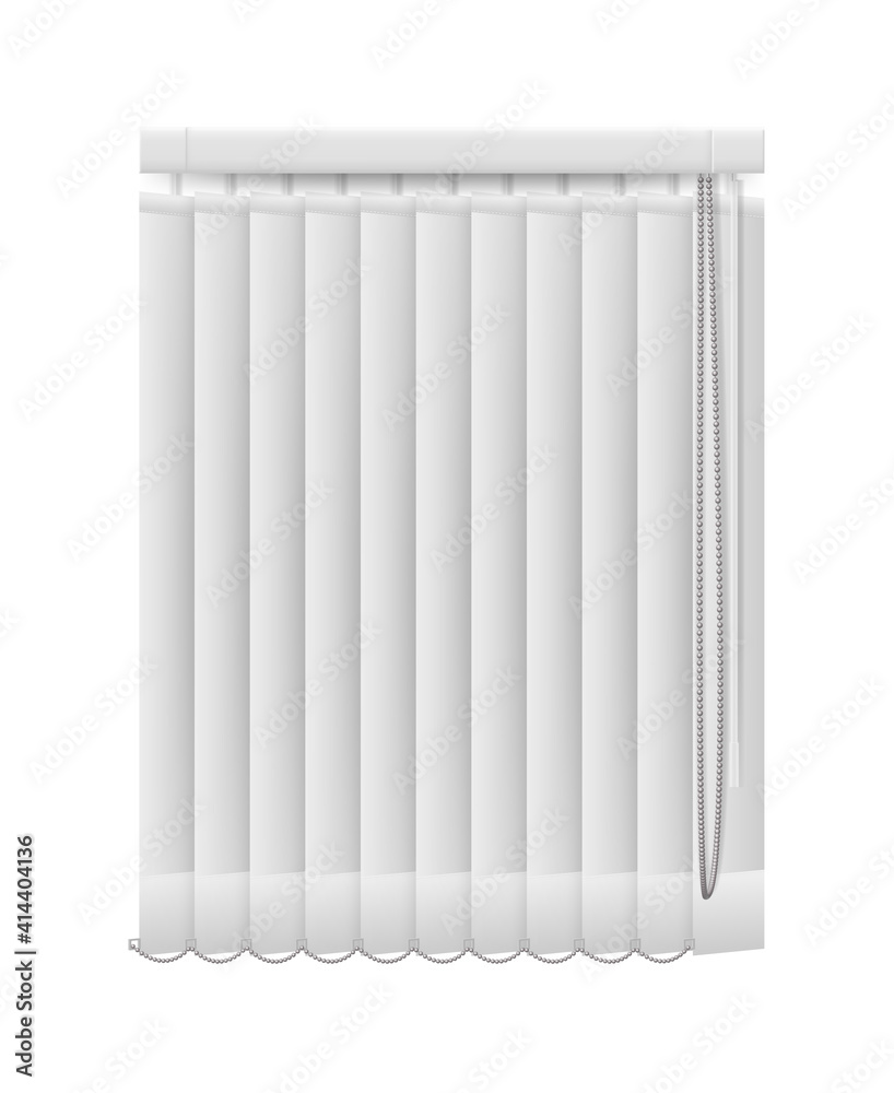 Three-dimension blind office room window isolated on white Three-dimension blind office room window isolated on white