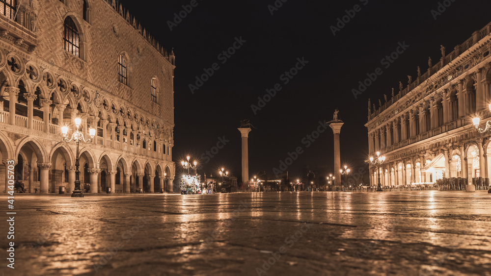 Night in San marco square  in Venice