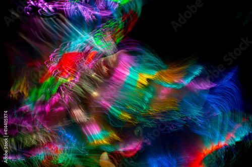 lightpainting portrait, new art direction, long exposure photo without photoshop, light drawing at long exposure. abstract portrait 