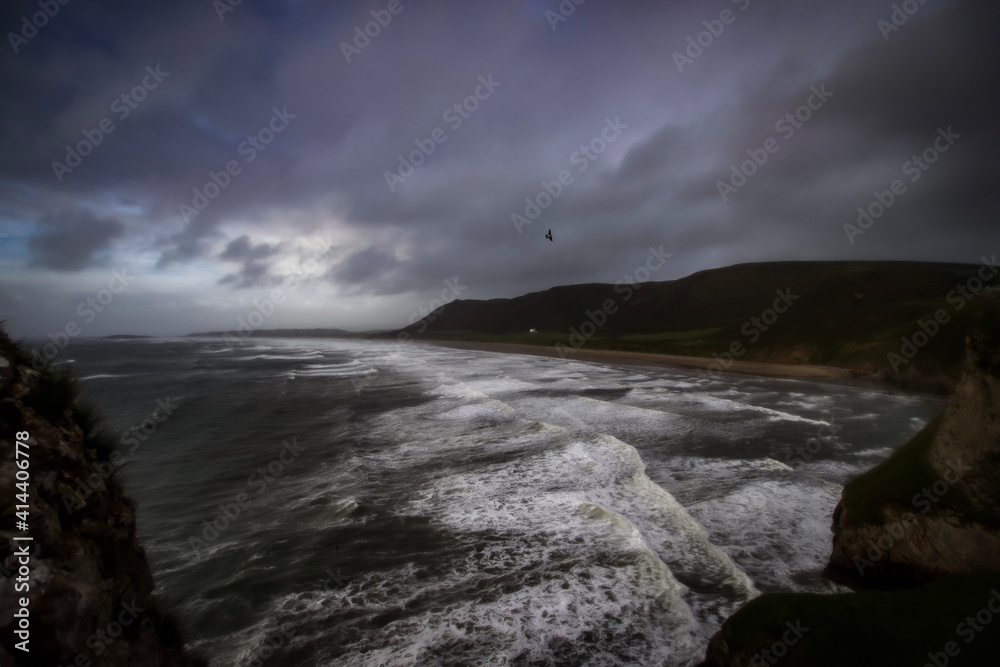 storm over the sea