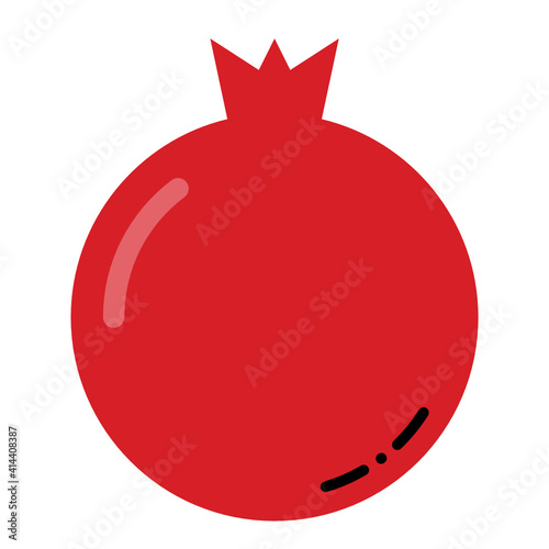 Pomegranate Fruit Icon.