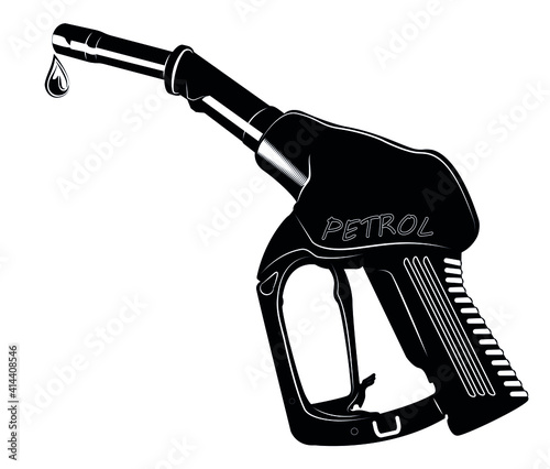 petrol gas station refueling gun push