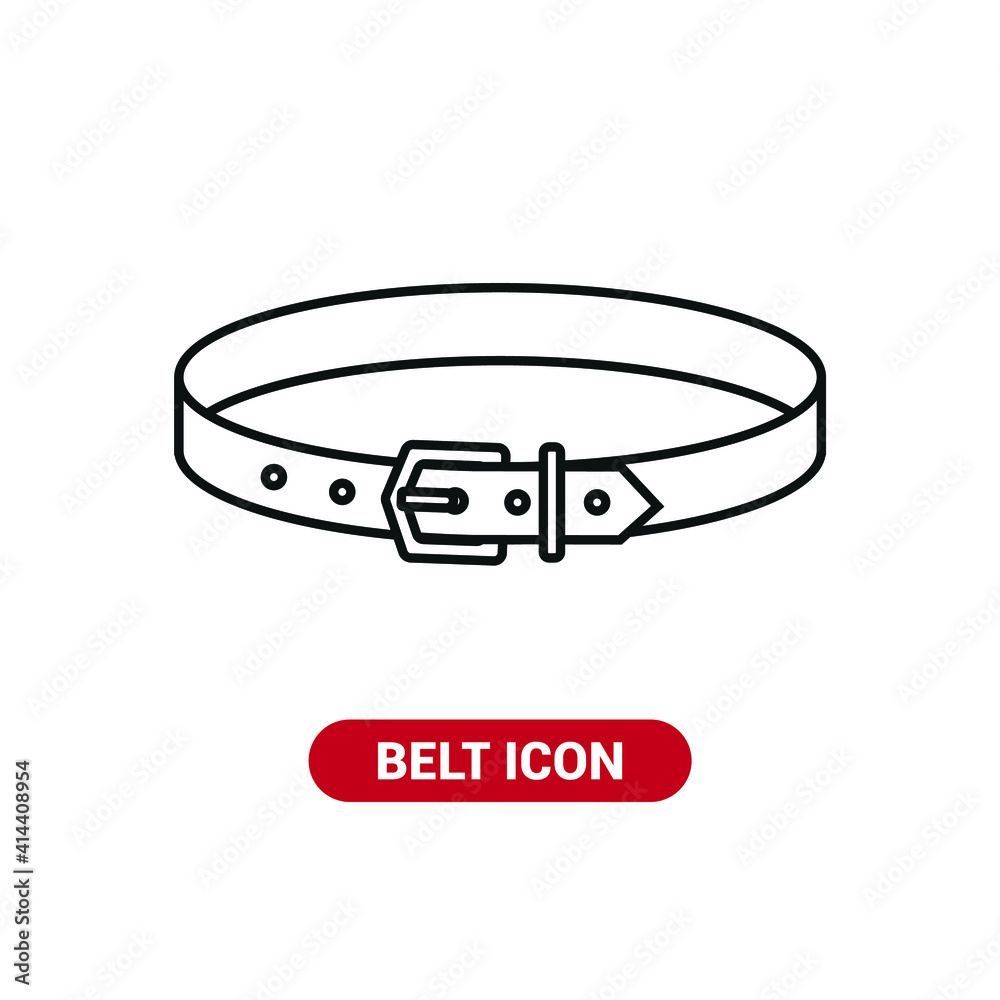 Vector image. Icon of a leather belt. Vector image. Icon of a leather belt.