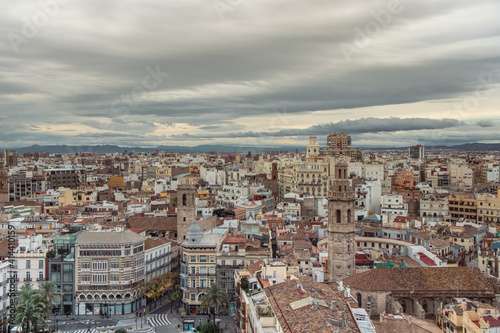 View of the city of Valencia from above