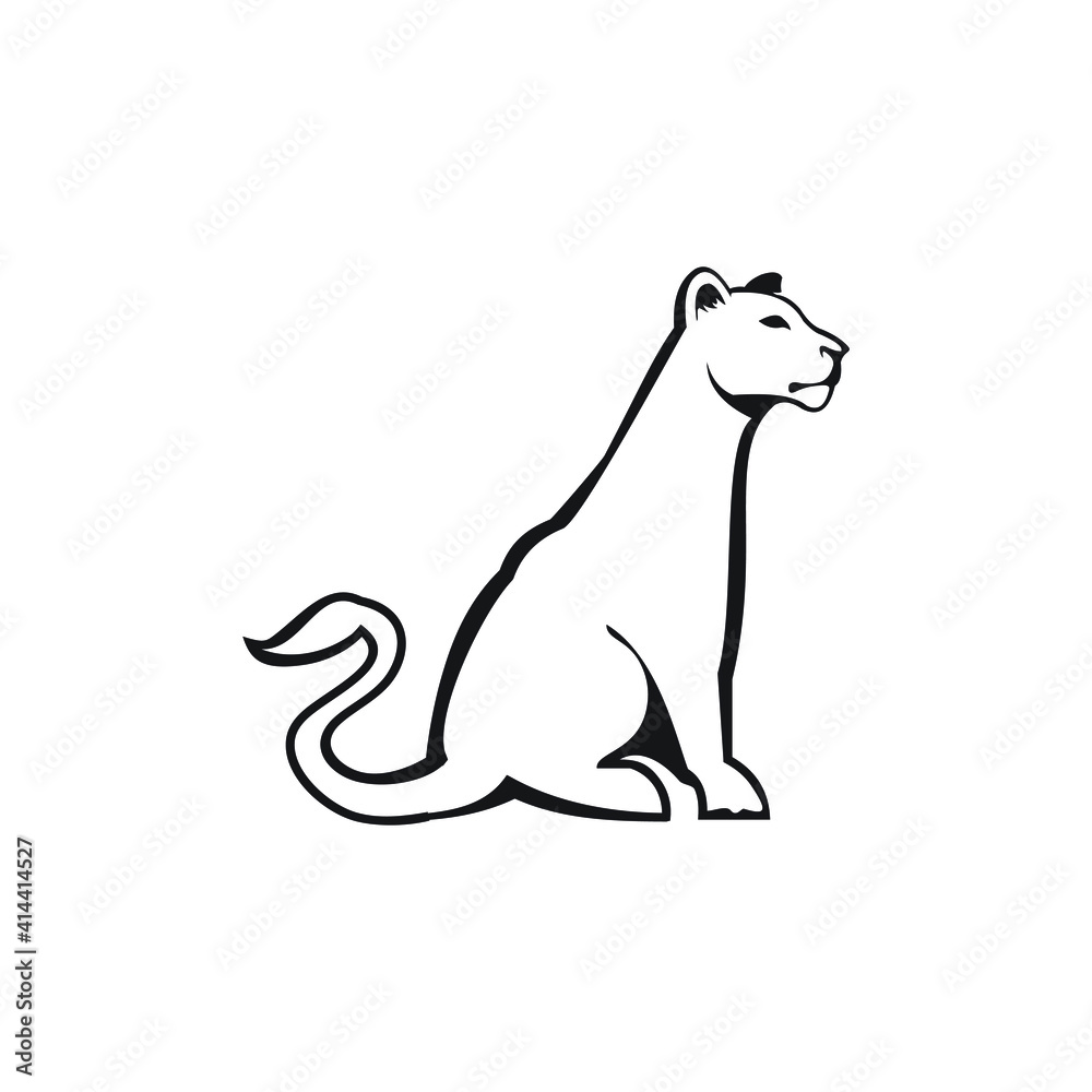 leoa female line zoo wild animal lioness line logo exclusive design inspiration