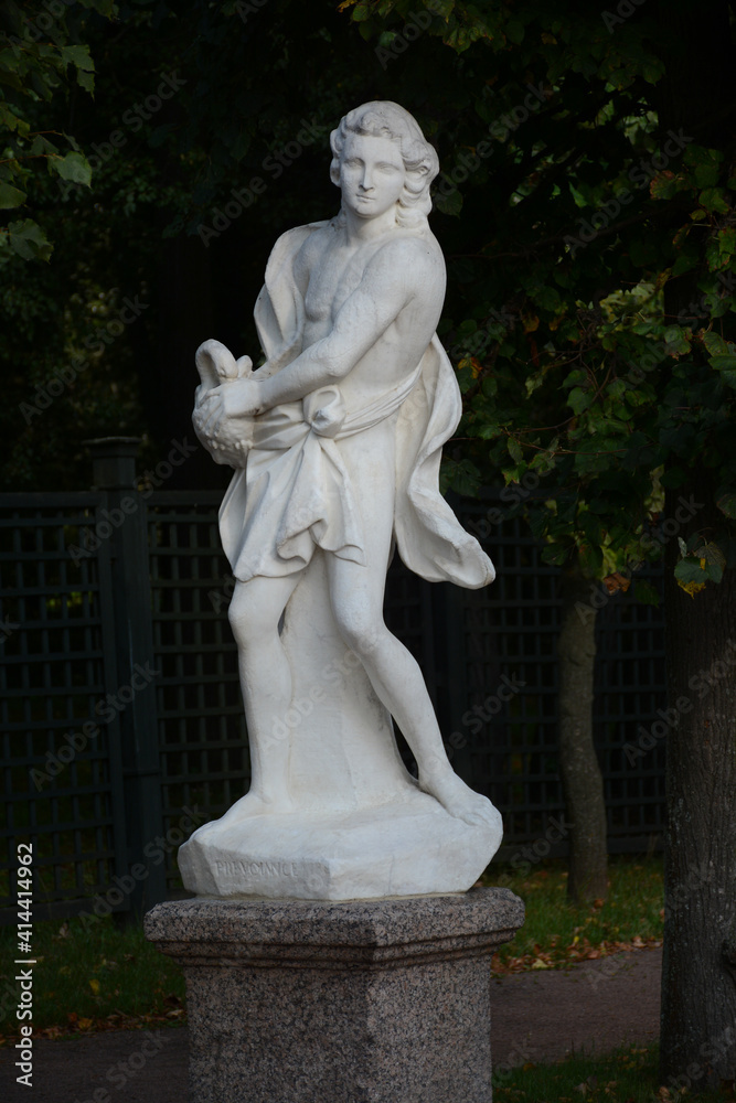 MOSCOW, RUSSIA -  September 10, 2020: Sculpture in Kuskovo Summer Palace