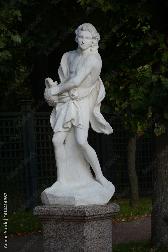 MOSCOW, RUSSIA - September 10, 2020: Sculpture in Kuskovo Summer Palace MOSCOW, RUSSIA - September 10, 2020: Sculpture in Kuskovo Summer Palace