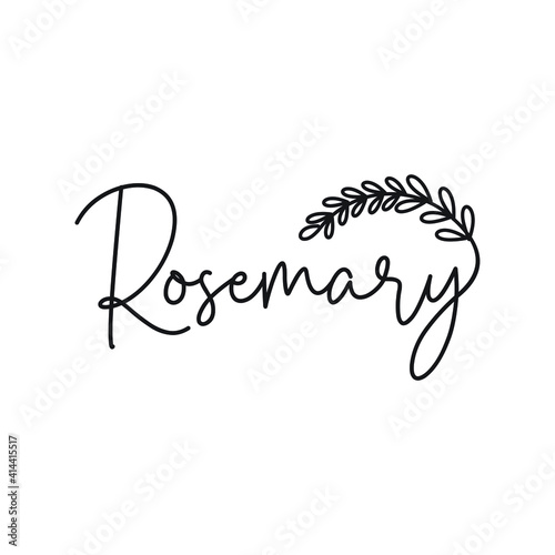 rosemary asparagus vegetable logo exclusive design inspiration