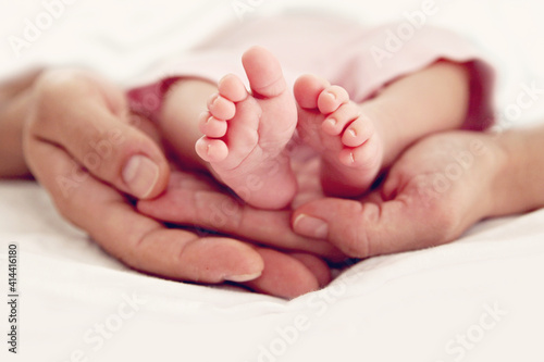 Feet of a newborn baby