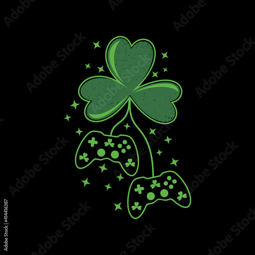 Video Game St. Patrick s Day t shirt design photo