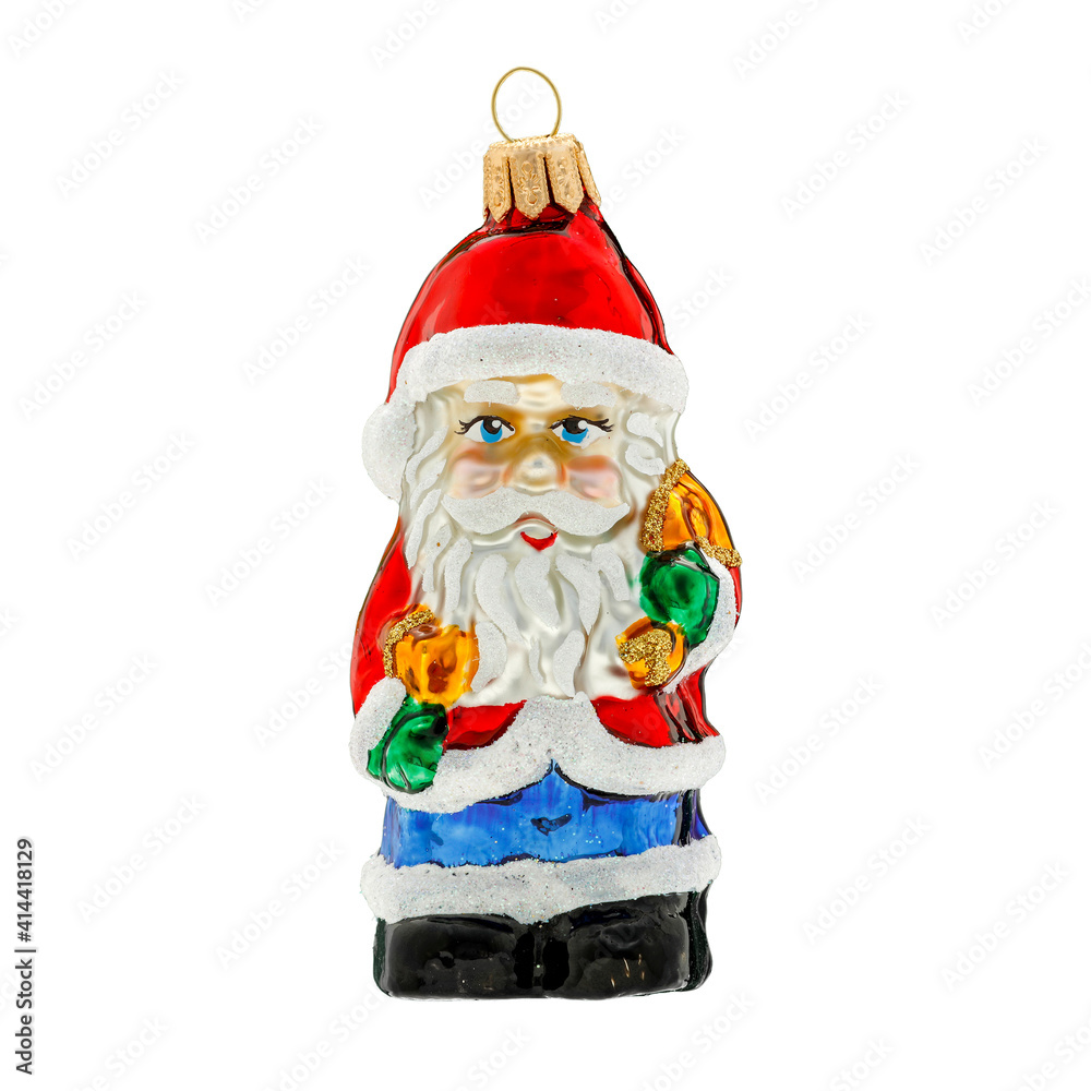 Obraz premium Chrismtas ball on white background and free space for your decoration 