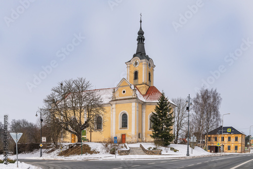 Catholic church in the town Chodova Plana (Kuttenplan) - Czech Republic photo