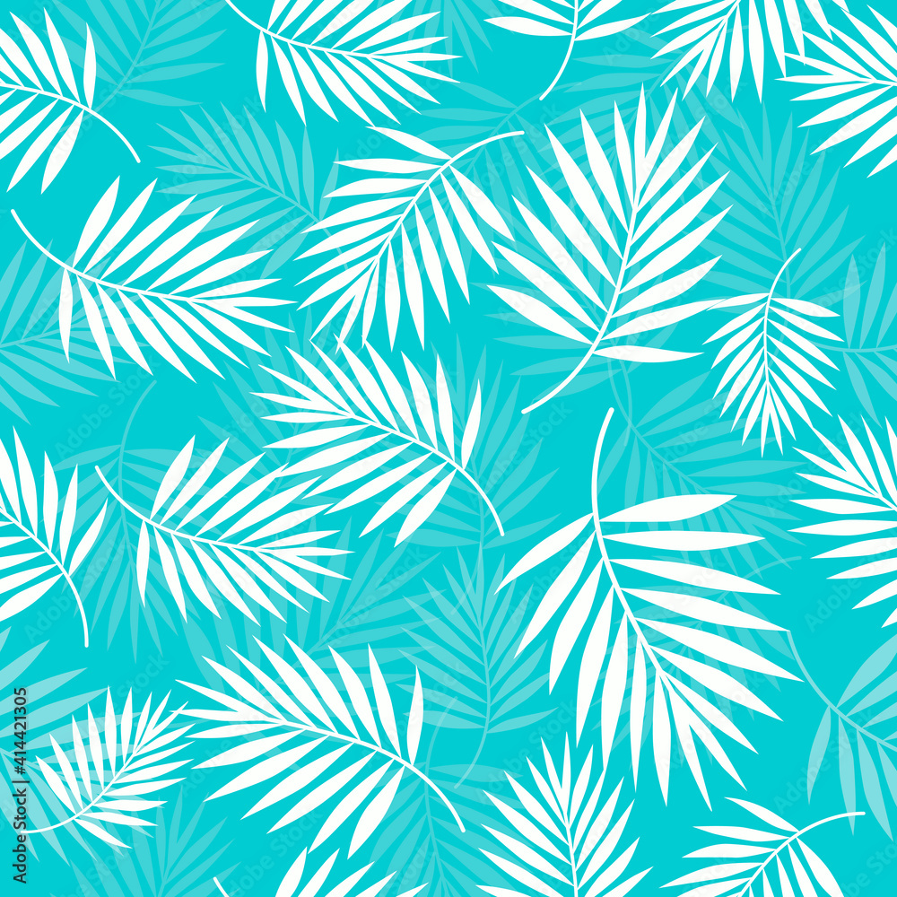 Vector Palm leaf seamless pattern illustration Vector Palm leaf seamless pattern illustration