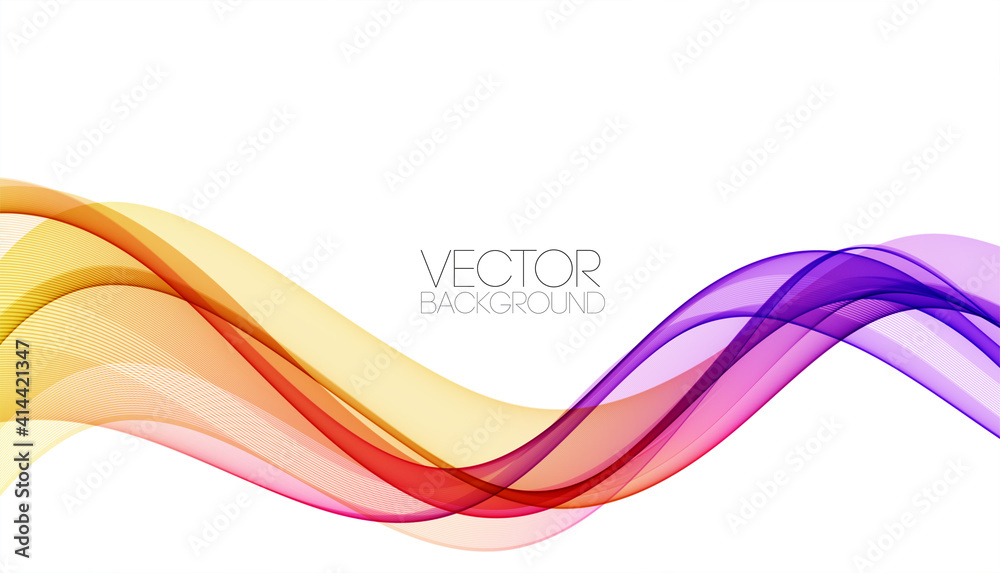 Fototapeta premium Abstract shiny color spectrum wave design element