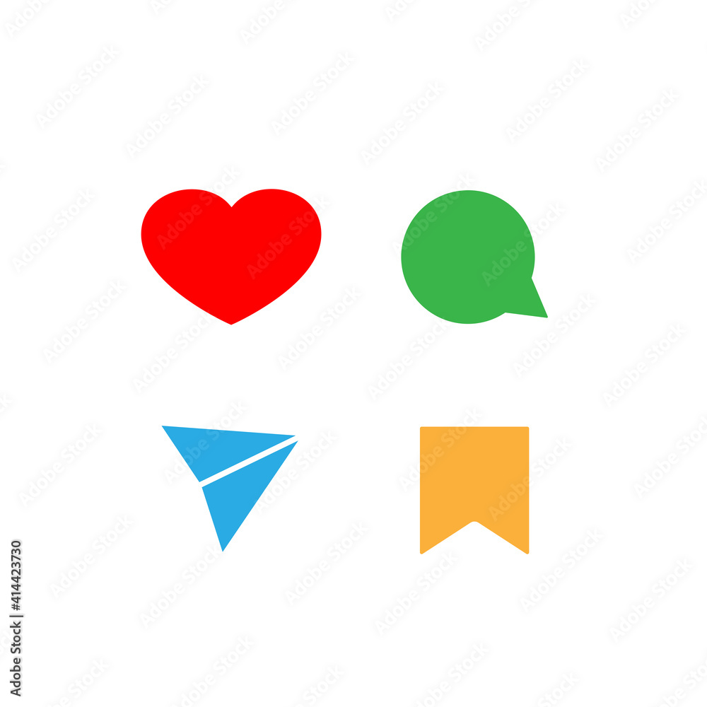 Social media icons color set Social media icons color set