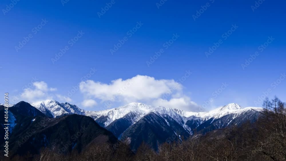 夜叉神峠から望む北岳、間ノ岳、農鳥岳(タイムラプス) 夜叉神峠から望む北岳、間ノ岳、農鳥岳(タイムラプス)
