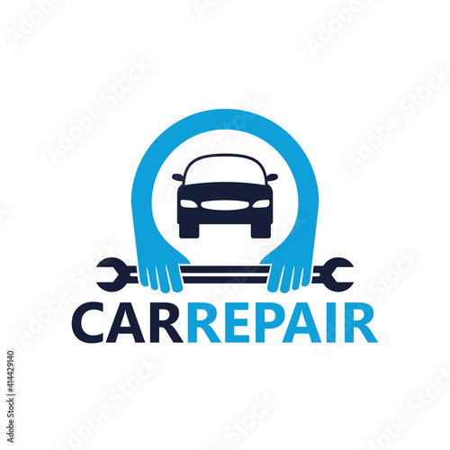 Car repair logo template design