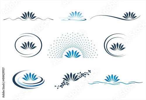 water lily , Buddha , Eco friendly business logo design	 photo