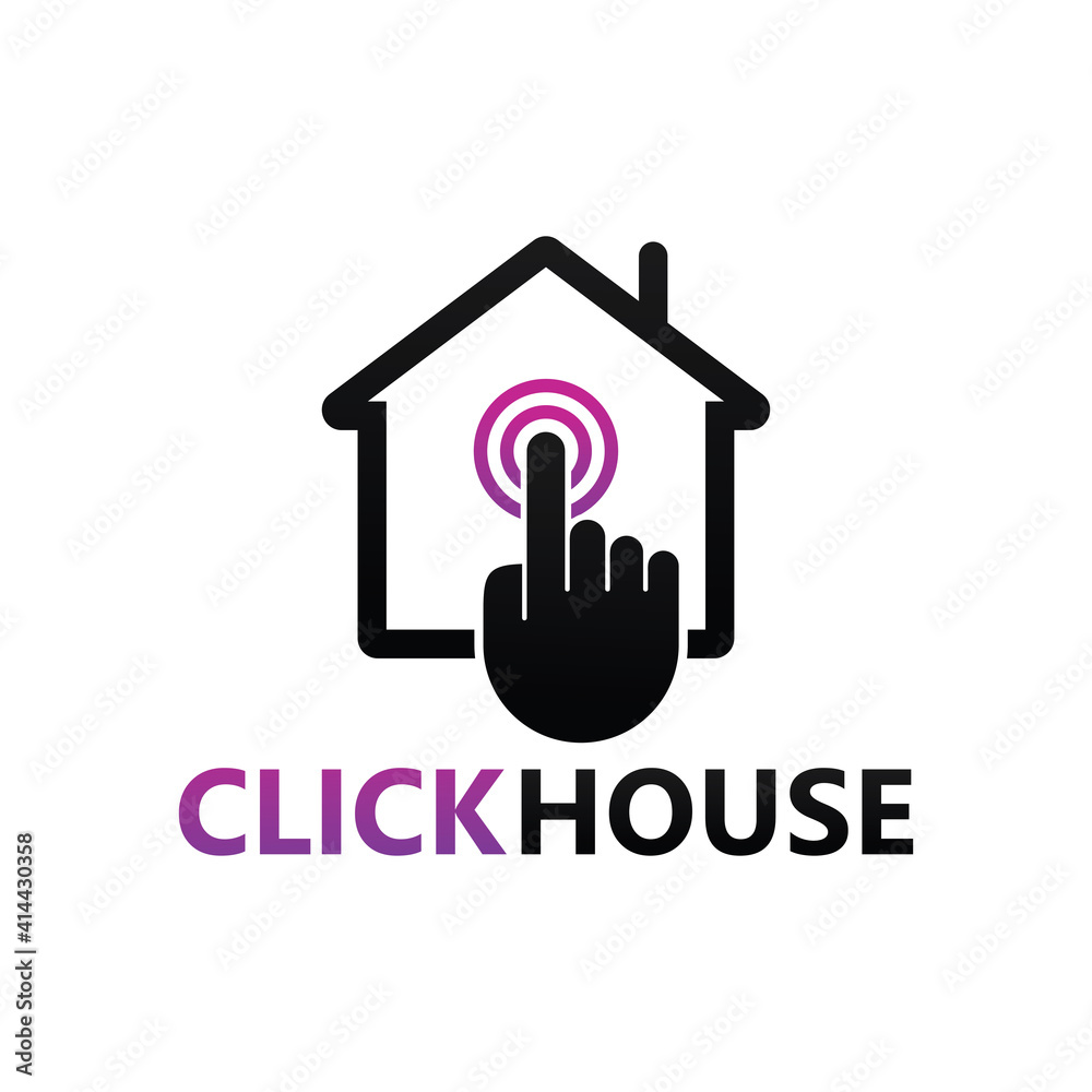 Click house logo template design